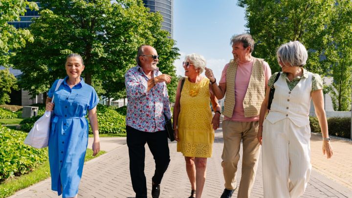 Group of Seniors Walking
