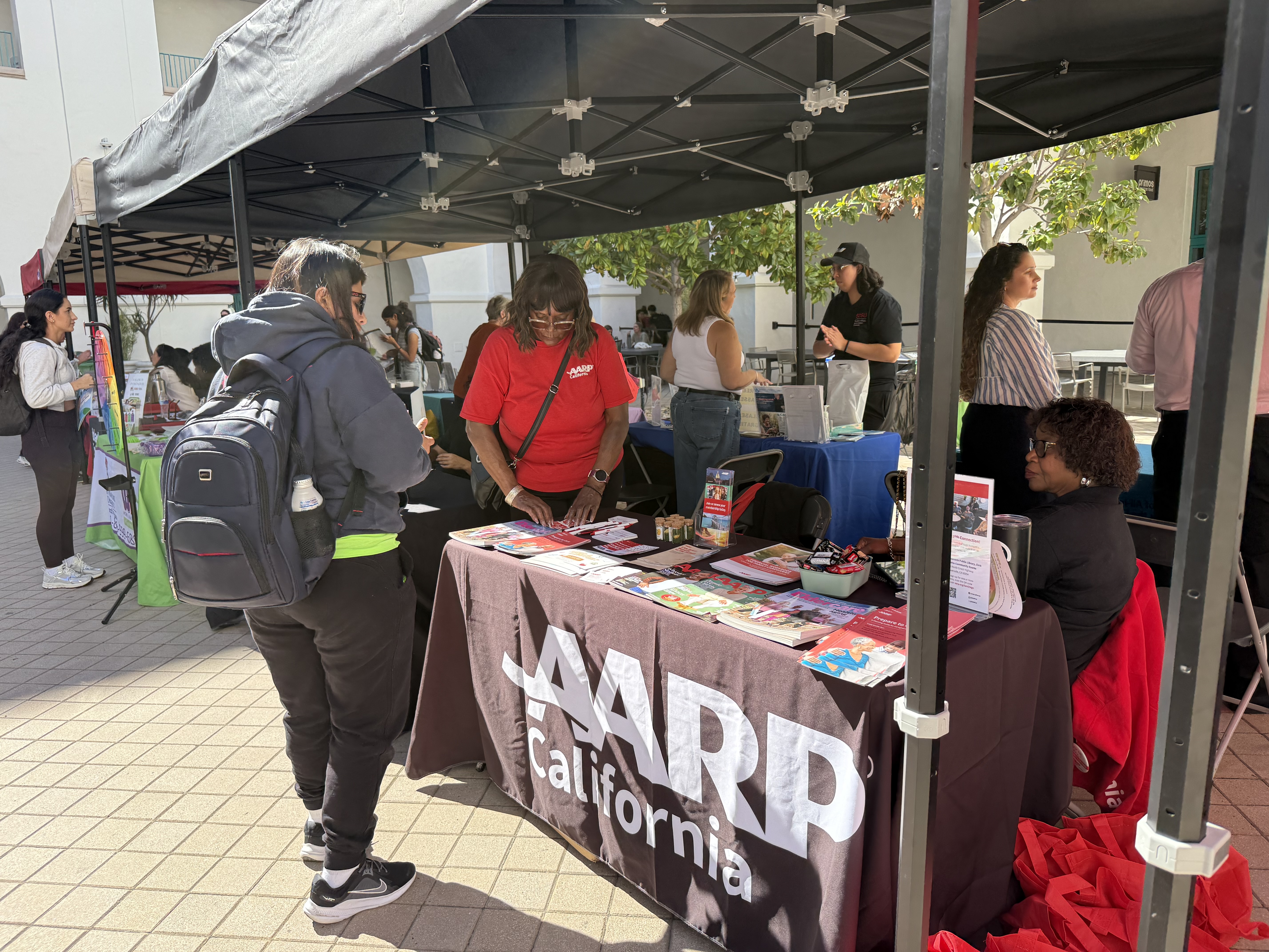 AARP booth at caregiver resource fair