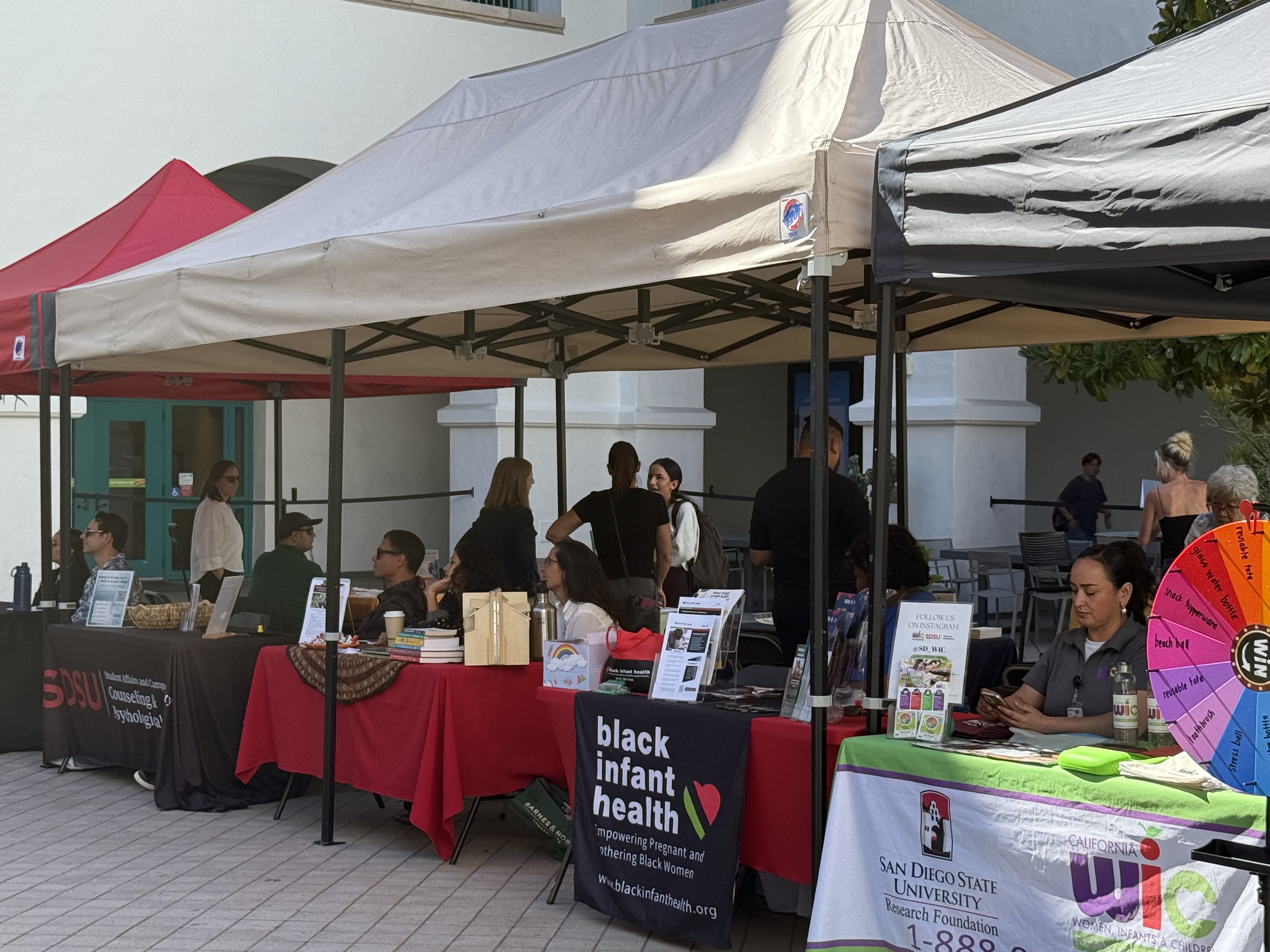 Many booth at caregiver resource fair
