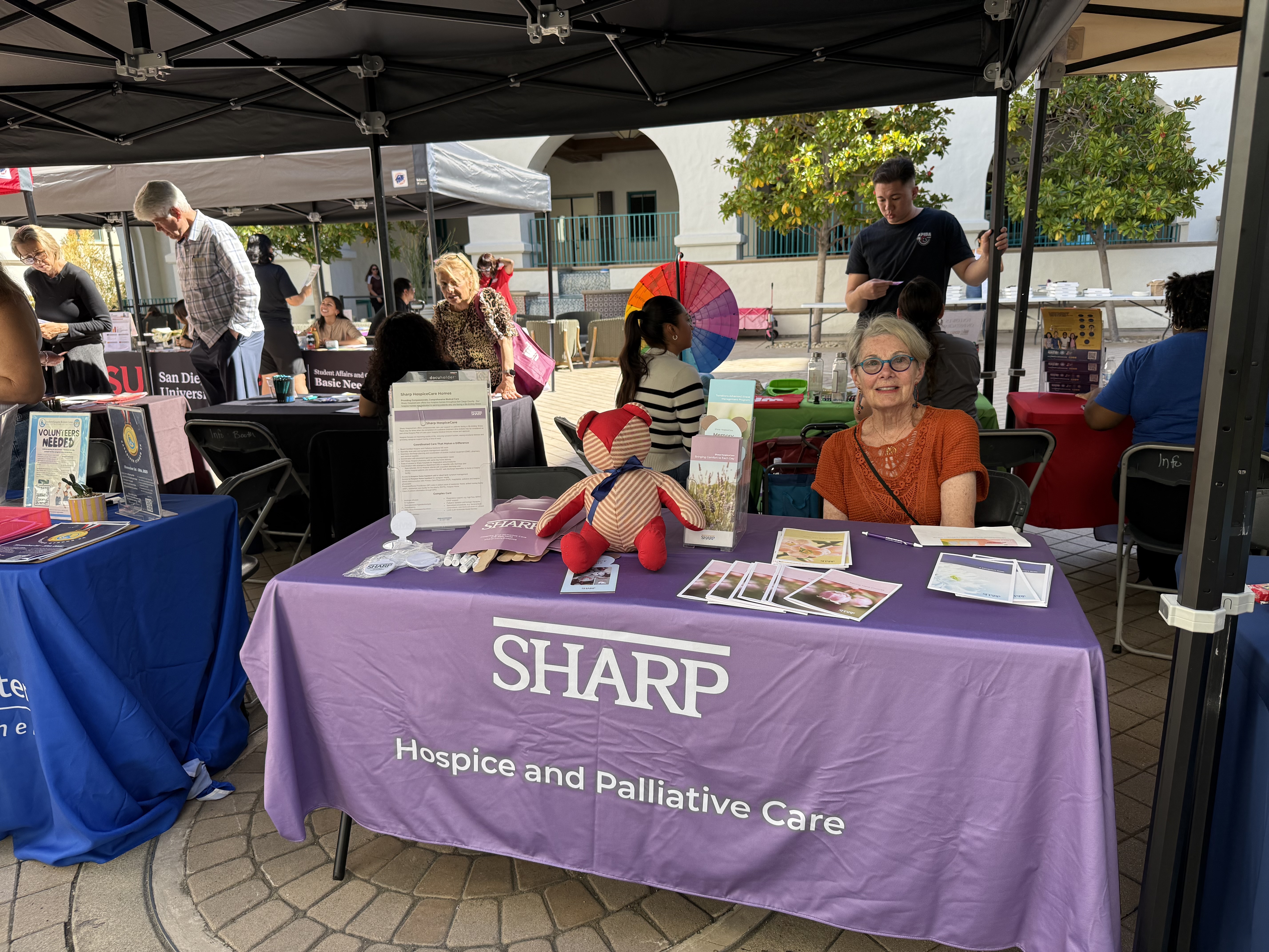 Sharp booth at caregiver resource fair