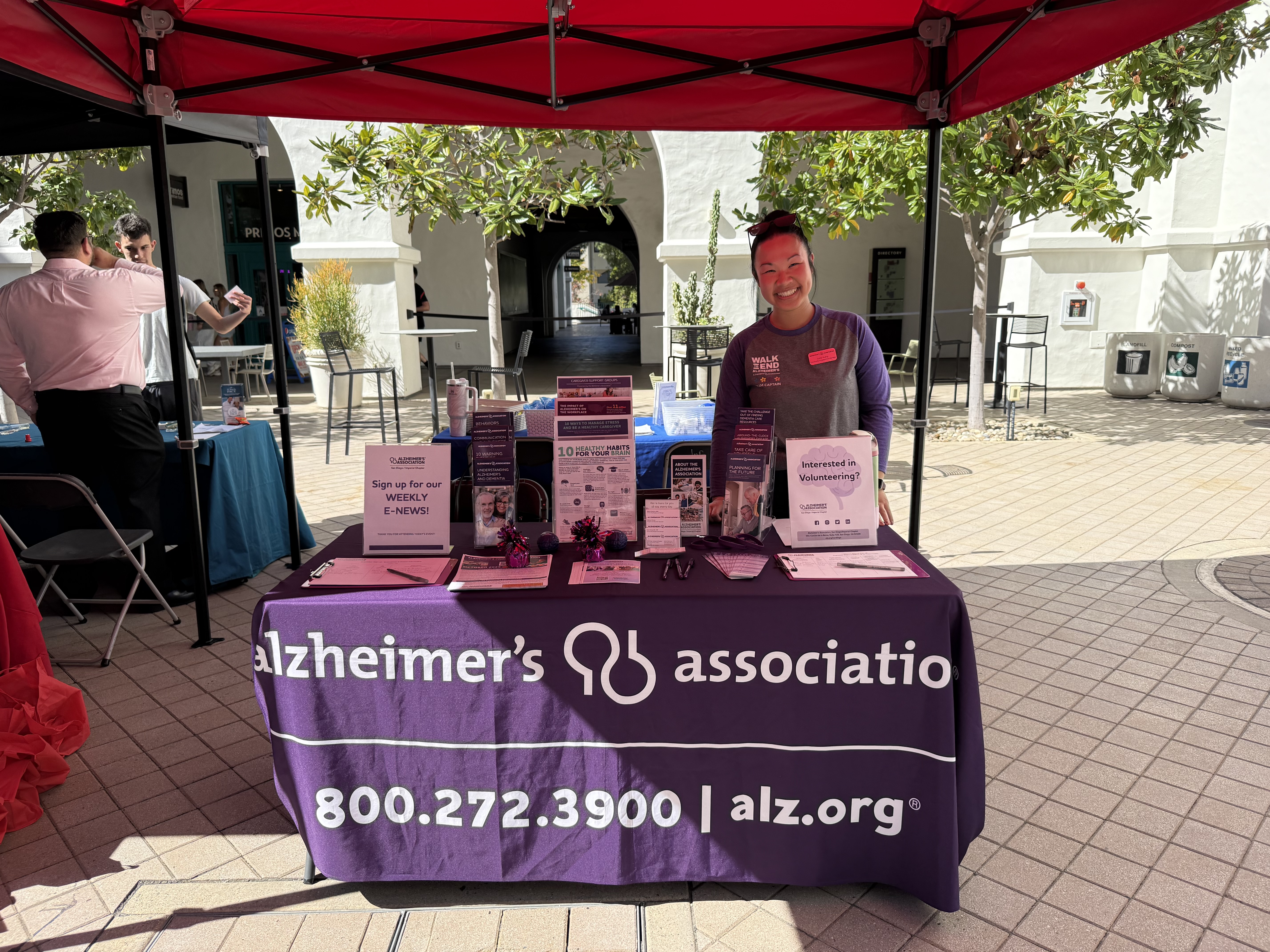 Alzheimers Association booth at caregiver resource fair